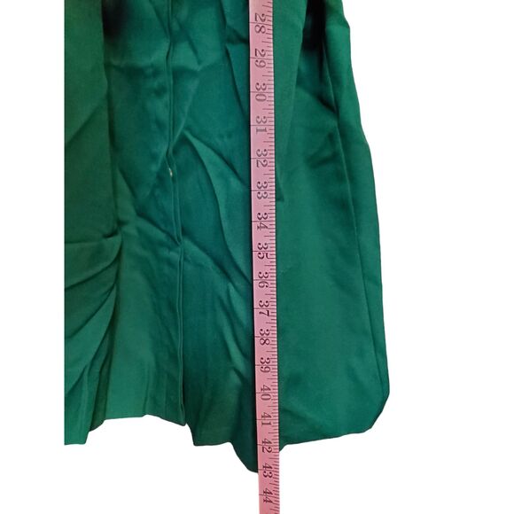 1980s Vintage CB Collections Women's Size 16 Green Sheath Dress w/ Gold Buttons - Picture 6 of 9